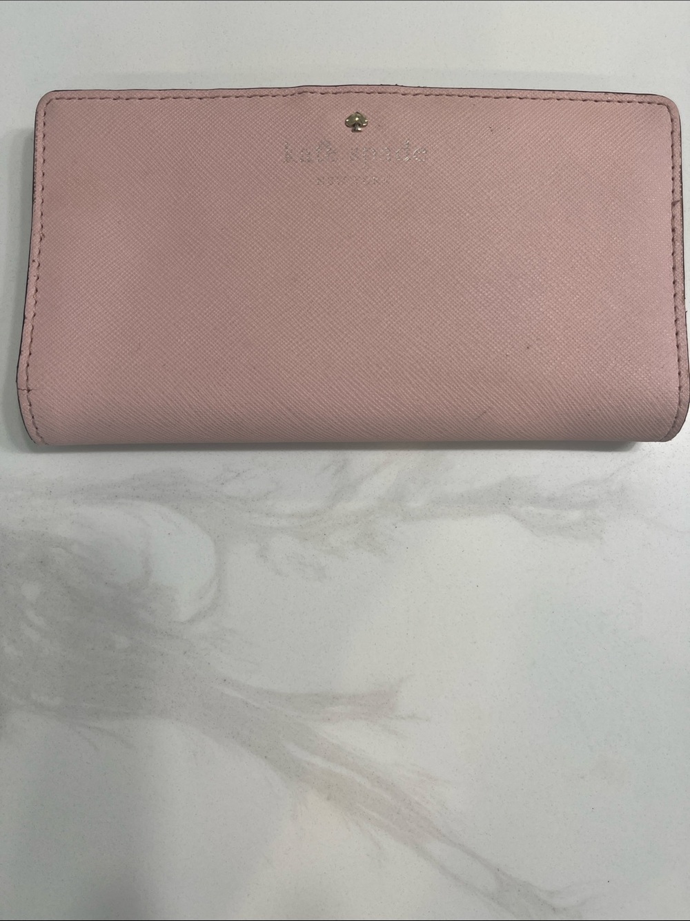 kate spade Blush Pink Saffiano Continental Wallet